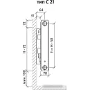 Стальной панельный радиатор Royal Thermo Compact C21-500-700 (Bianco Traffico)