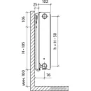 Стальной панельный радиатор Royal Thermo Ventil Compact VC22-500-600 (Bianco Traffico)