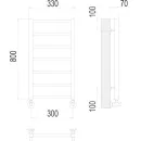 Полотенцесушитель TERMINUS Контур П7 300х800
