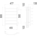 Полотенцесушитель TERMINUS Классик П6 400x600 бп