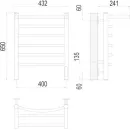 Полотенцесушитель TERMINUS Классик П6 400x650 с полкой нп электро (хром)