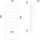 Полотенцесушитель TERMINUS Стандарт П8 500x800 бп 500