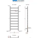 Полотенцесушитель Ростела Экспи Квадро V30 1/2" 9 перекладин 40x120 см (хром)