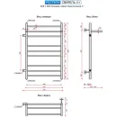 Полотенцесушитель Ростела Свирель V+ боковое левое подключение 1" 50x80 см