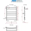 Полотенцесушитель Ростела Свирель D+ боковое левое подключение 1" 50x70 см