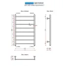 Полотенцесушитель Ростела Виктория 1" 8 перекладин 50x80 см (белый)
