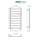 Полотенцесушитель Ростела Виктория 1" 9 перекладин 50х100 см (белый)
