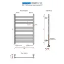 Полотенцесушитель Ростела Квадро V 50 1/2" 8 перекладин 50x80 см (черный)