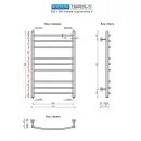 Полотенцесушитель Ростела Свирель D 1" 9 перекладин 50x80 см (черный)