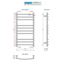 Полотенцесушитель Ростела Свирель D 1" 10 перекладин 50х100 см (черный)