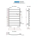 Полотенцесушитель Ростела Соната боковое подключение 1" 8 перекладин 50x80 см (черный)