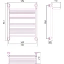 Полотенцесушитель Сунержа Богема с полкой+ 600x500 00-0223-6050