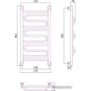 Полотенцесушитель Сунержа Элегия+ 800x400 00-0205-8040