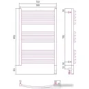 Полотенцесушитель Сунержа Богема 3.0 выгнутая 800х500 МЭМ правый 00-5803-8050