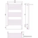 Полотенцесушитель Сунержа Богема с полкой 3.0 800х500 МЭМ правый 31-5807-8050