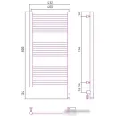 Полотенцесушитель Сунержа Богема 3.0 прямая 800х400 МЭМ правый 31-5805-8040