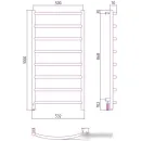 Полотенцесушитель Сунержа Галант 4.0 1000х500 МЭМ левый 31-0830-1050