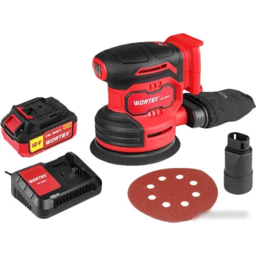 Эксцентриковая шлифмашина Wortex COS 1218-1 E ALL1 Solo 1333436 (с 1-им АКБ)