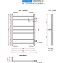 Полотенцесушитель Ростела Свирель V 500x700/7 1" (Ral 9016, боковое подключение)