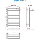 Полотенцесушитель Ростела Свирель V+ 500x800/10 1" (Ral 9005, нижнее подключение)
