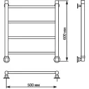 Полотенцесушитель Luxon J 80x50 (нижнее подключение)