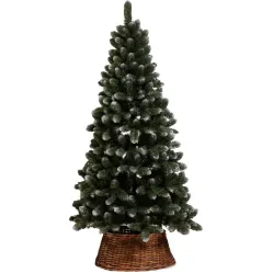 Ель Ёлушка Никольская иней 1.5 м (подставка пластик)