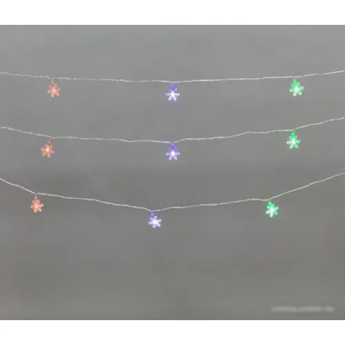 Новогодняя гирлянда Neon-Night Снежинки большие 5 м 304-024 (мультиколор)