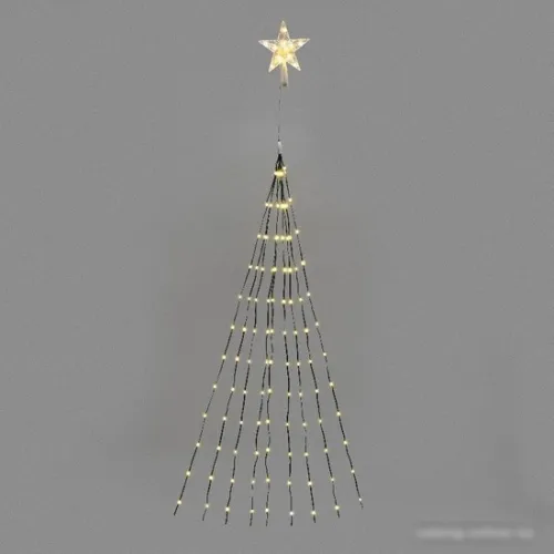 Новогодняя гирлянда Neon-Night Роса с макушкой на елку эффект водопада 9х2 м 315-896 (теплый белый)