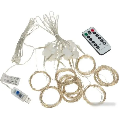 Новогодняя гирлянда Neon-Night Светодиодный дождь из росы 3х3 м 315-987 (розовый)