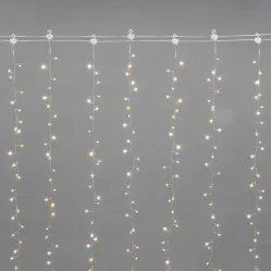 Световой дождь Neon-Night занавес из росы Фейерверк 3х2м 315-856 (теплый белый)