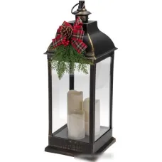 Новогодняя гирлянда Neon-Night Декоративный фонарь бронзовый 24х24х65 см 513-049 (теплый белый)