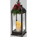 Новогодняя гирлянда Neon-Night Декоративный фонарь бронзовый 24х24х65 см 513-049 (теплый белый)