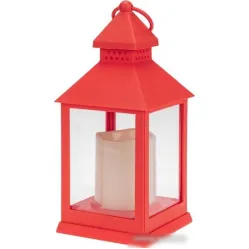 Новогодняя гирлянда Neon-Night Декоративный фонарь красный 10.5х10.5х24 см 513-059 (теплый белый)