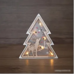 3D-фигура Neon-night Деревянная фигурка с подсветкой «Елочка» 504-029