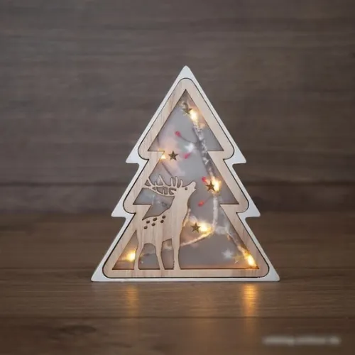 3D-фигура Neon-night Деревянная фигурка с подсветкой «Елочка» 504-029