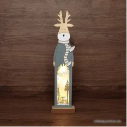 3D-фигура Neon-night Деревянная фигурка с подсветкой «Рождественский олень» 504-007