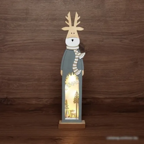 3D-фигура Neon-night Деревянная фигурка с подсветкой «Рождественский олень» 504-007