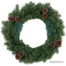 Рождественский венок Neon-night 307-144 0.45 м (с шишками)