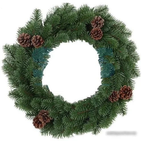 Рождественский венок Neon-night 307-144 0.45 м (с шишками)