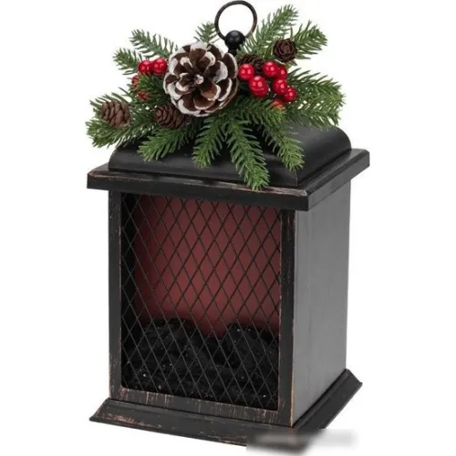 Новогодняя гирлянда Neon-Night Светодиодный камин Рождество с эффектом живого огня 15х14х26 см 511-027 (бронзовый)