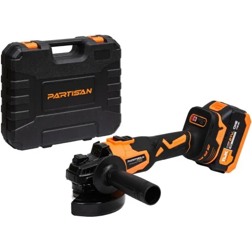 Угловая шлифмашина Partisan PCAG 2194/125BL (с 2-мя АКБ, кейс)
