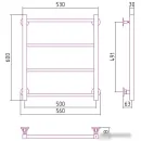 Полотенцесушитель Стилье Версия-КН 600х500 (4) П 20х20 00640-6050