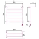 Полотенцесушитель Стилье Формат 20 ТП 600х500 (Полка + 5) П16 00520-6050