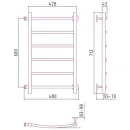 Полотенцесушитель Стилье Версия-Б2 600х400 (6) Г 18 00612-6040