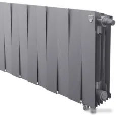 Биметаллический радиатор Royal Thermo PianoForte 300 Silver Satin (10 секций) нижнее подключение