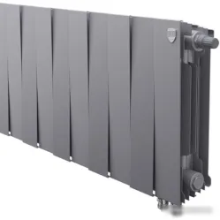 Биметаллический радиатор Royal Thermo PianoForte 300 Silver Satin (10 секций) нижнее подключение