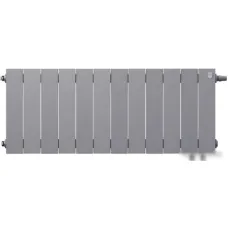 Биметаллический радиатор Royal Thermo PianoForte 300 Silver Satin (12 секций) нижнее подключение
