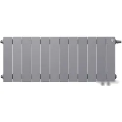 Биметаллический радиатор Royal Thermo PianoForte 300 Silver Satin (12 секций) нижнее подключение
