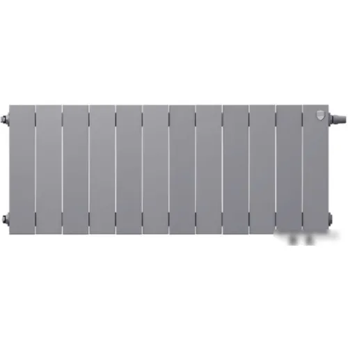 Биметаллический радиатор Royal Thermo PianoForte 300 Silver Satin (12 секций) нижнее подключение