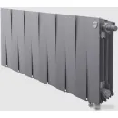 Биметаллический радиатор Royal Thermo PianoForte 300 Silver Satin (12 секций) нижнее подключение